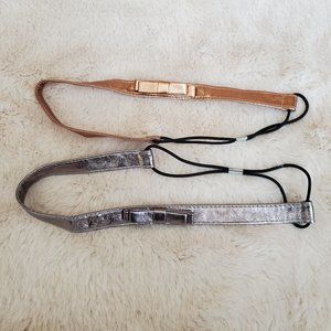 Bundle of 2 Metallic, Soft Headbands